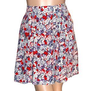 BCBGeneration Red Purple Floral Skirt 12